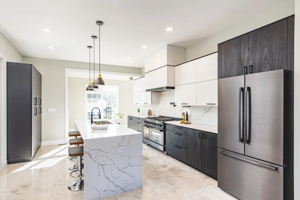 Contemporary Monochrome Kitchen in Fairfax, VA by UCS Kitchen Design - Photo 23