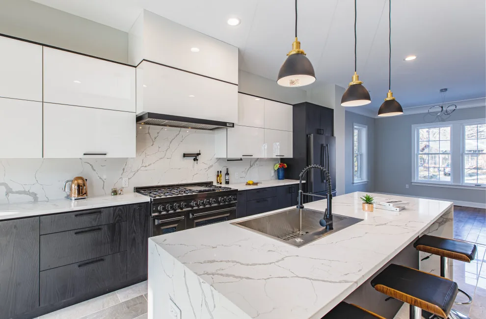 Contemporary Monochrome Kitchen in Fairfax, VA by UCS Kitchen Design - Photo 14