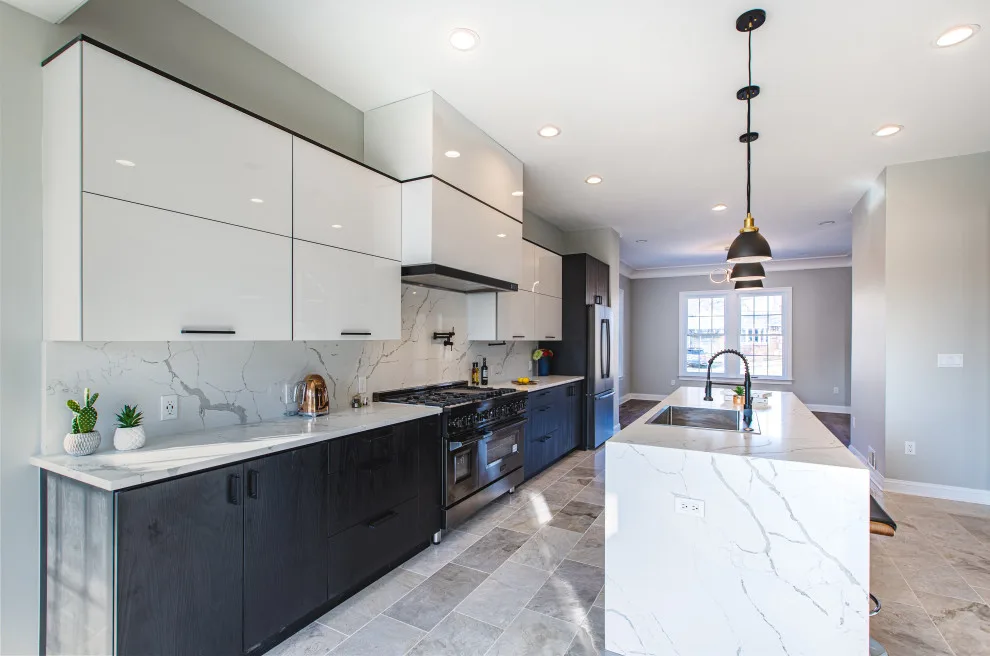 Contemporary Monochrome Kitchen in Fairfax, VA by UCS Kitchen Design - Photo 8