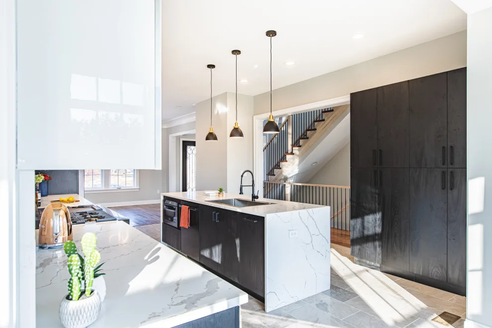Contemporary Monochrome Kitchen in Fairfax, VA by UCS Kitchen Design - Photo 13