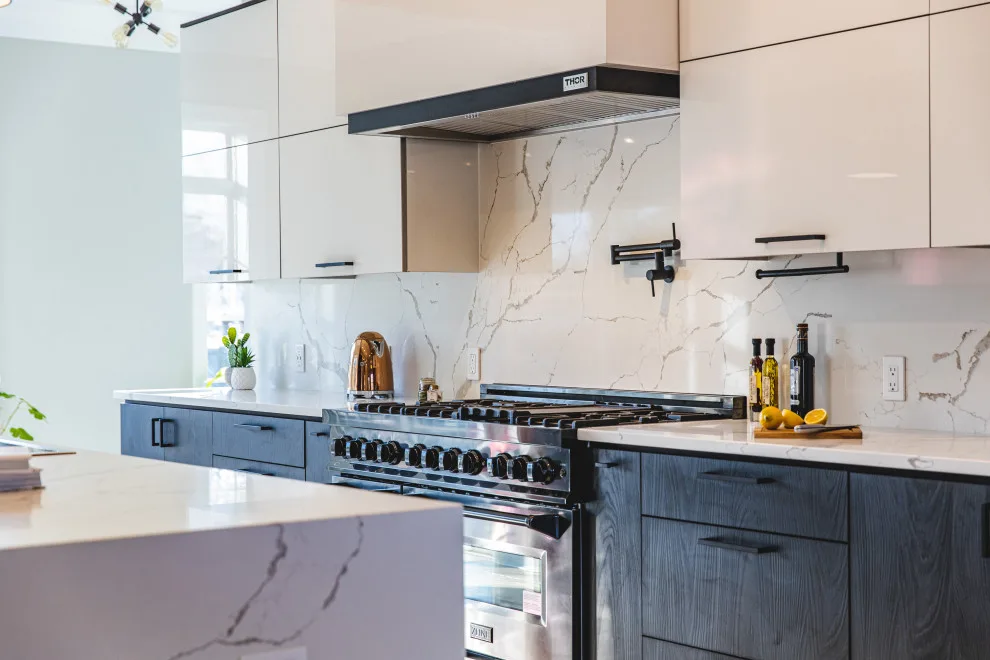 Contemporary Monochrome Kitchen in Fairfax, VA by UCS Kitchen Design - Photo 4