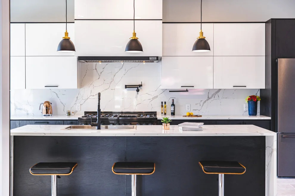 Contemporary Monochrome Kitchen in Fairfax, VA by UCS Kitchen Design - Photo 7