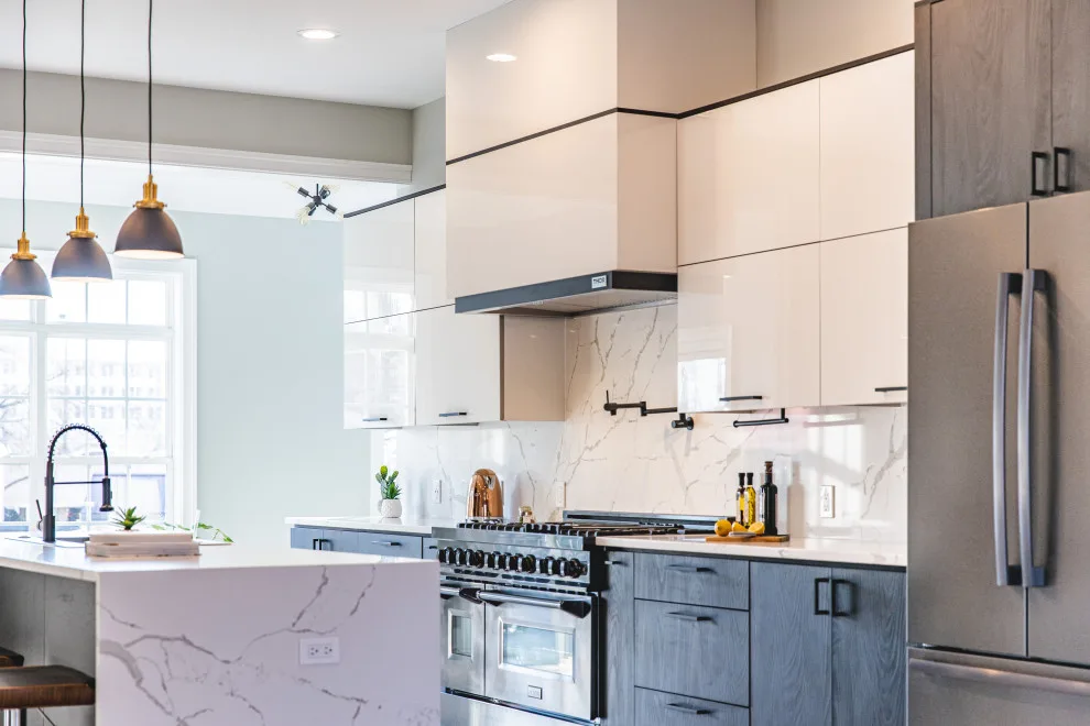 Contemporary Monochrome Kitchen in Fairfax, VA by UCS Kitchen Design - Photo 9