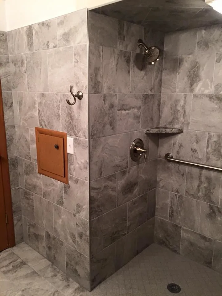 Contemporary Barrier-Free Shower by Paramount Tile Design - Photo 4