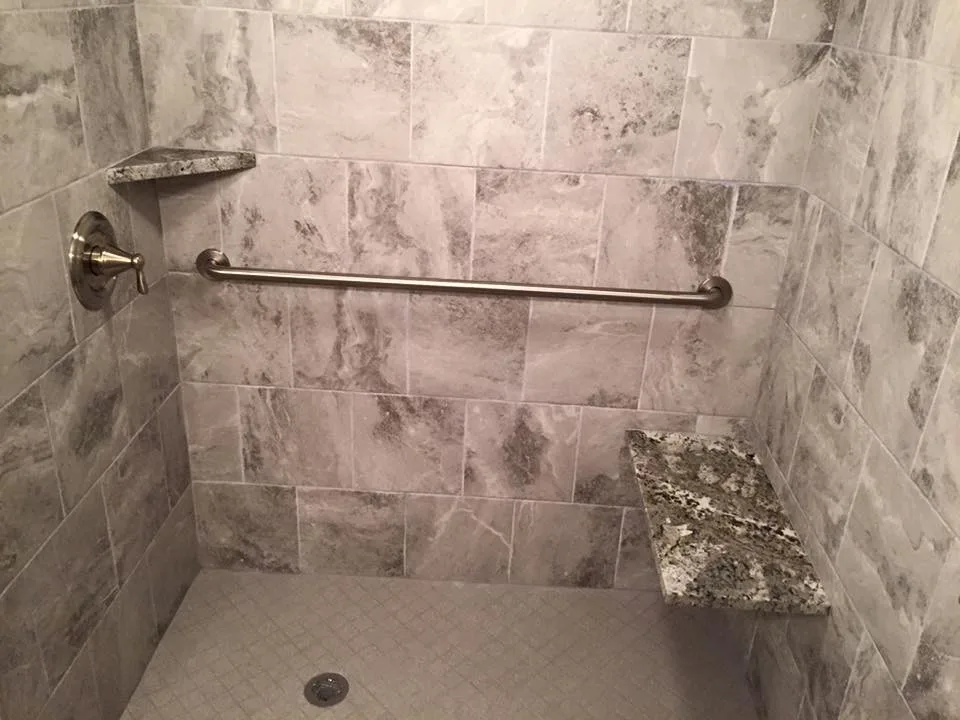 Contemporary Barrier-Free Shower by Paramount Tile Design - Photo 3