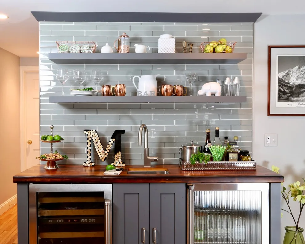 Contemporary Home Bar by Covenant Kitchens & Baths, Inc. - Photo 4