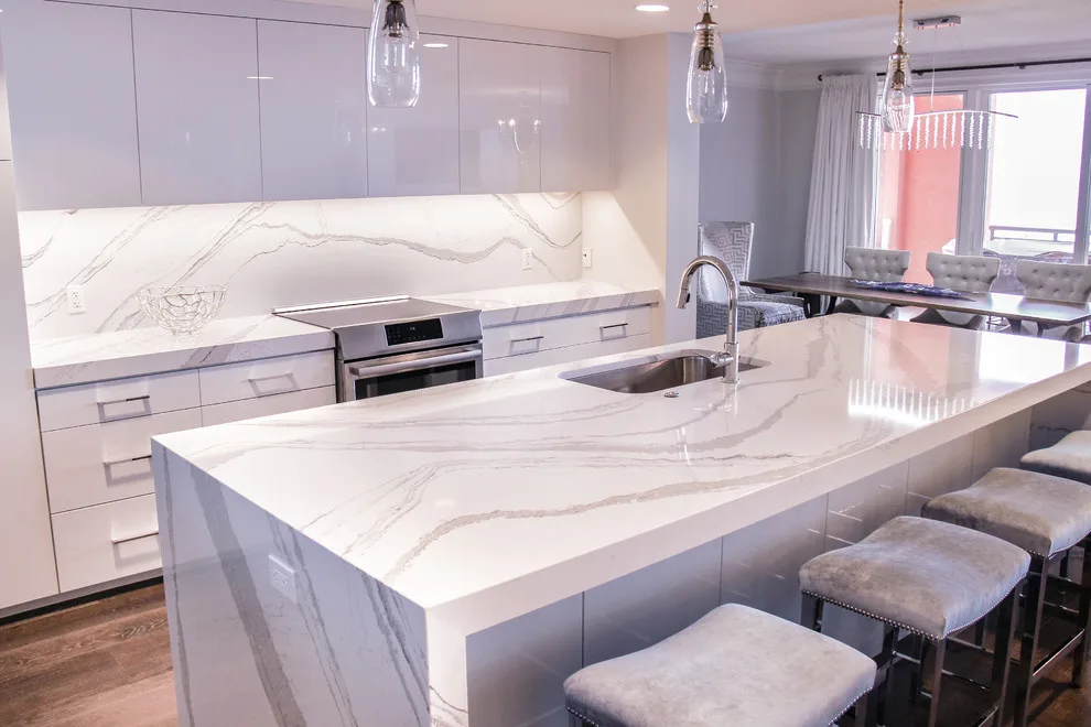 Contemporary Kitchen Revamp in White Acrylic by Kitchen Solvers Of The Gulf Coast - Photo 16