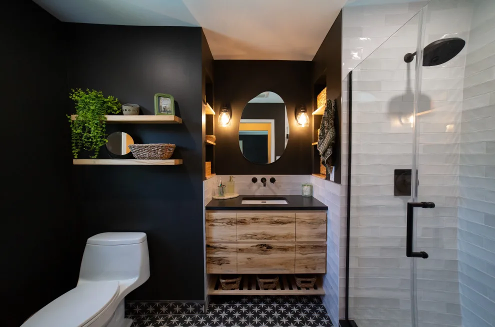 Contemporary Rustic Bathroom Makeover by James C Schell LLC - Photo 2