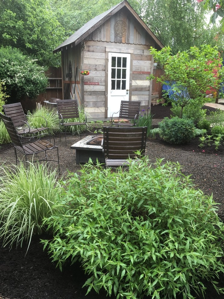 St. Johns Garden with Rustic Garden Shed by Wheel & Barrow Landscape Design & Maintenance - Photo 3