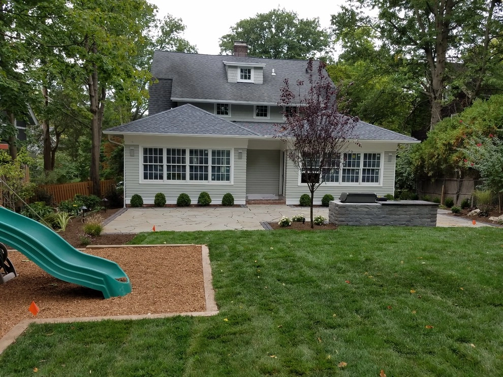 Irregular Blue Stone Patio with cobble border by Z.O. Landscaping - Photo 3