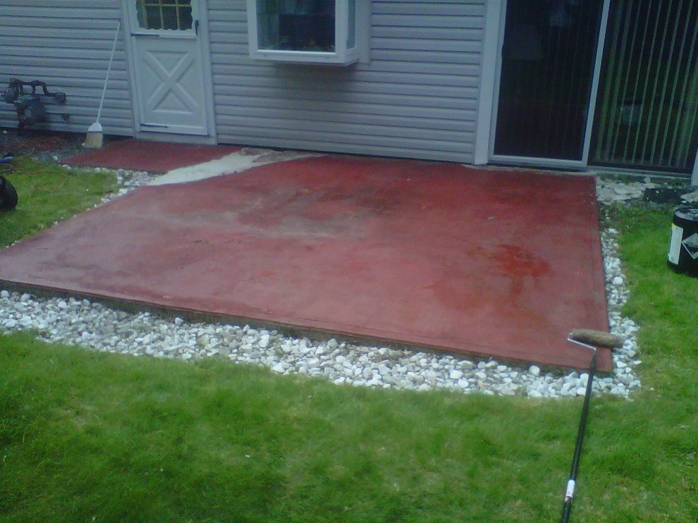 Spray texture concrete overlay in Abington by 1-877-lawn-crew - Photo 11