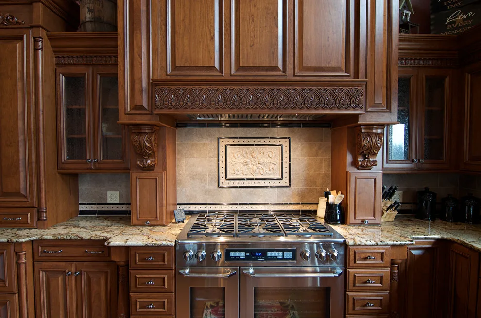 Elegant bespoke kitchen by Cornerstone Builders Of Terre Haute, Inc. - Photo 46