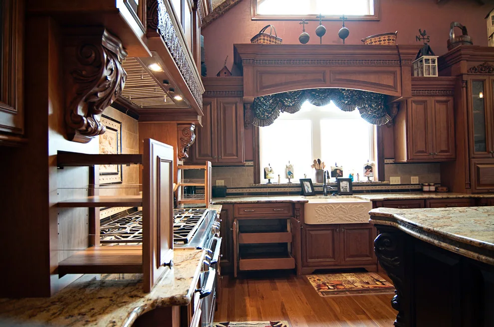 Elegant bespoke kitchen by Cornerstone Builders Of Terre Haute, Inc. - Photo 41