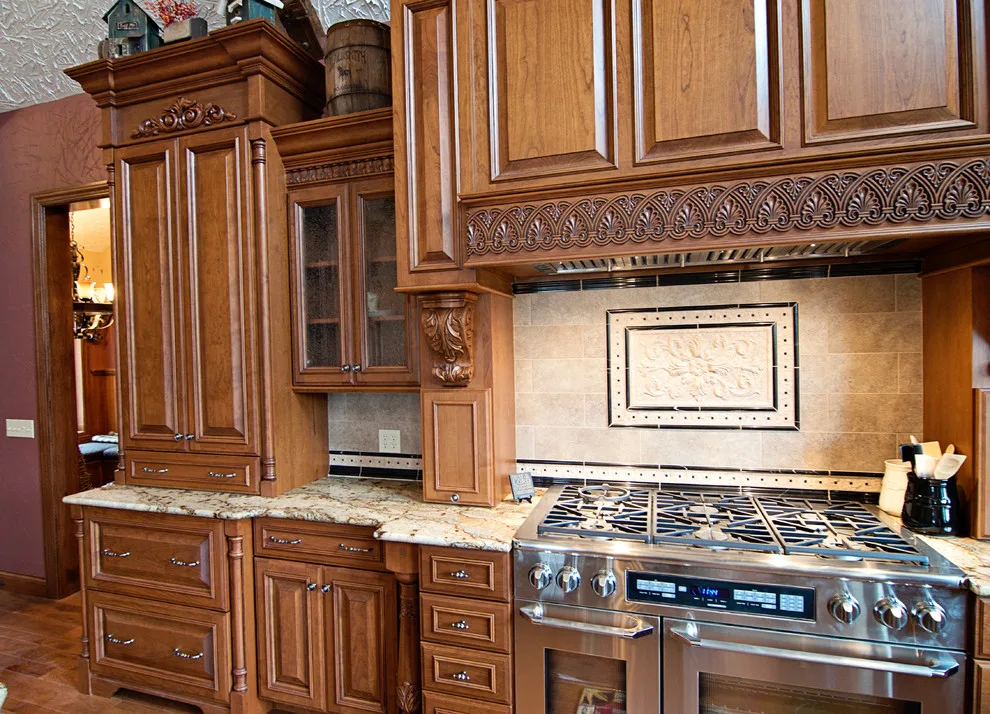 Elegant bespoke kitchen by Cornerstone Builders Of Terre Haute, Inc. - Photo 50