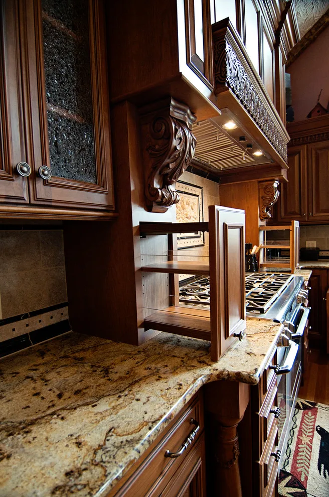 Elegant bespoke kitchen by Cornerstone Builders Of Terre Haute, Inc. - Photo 4