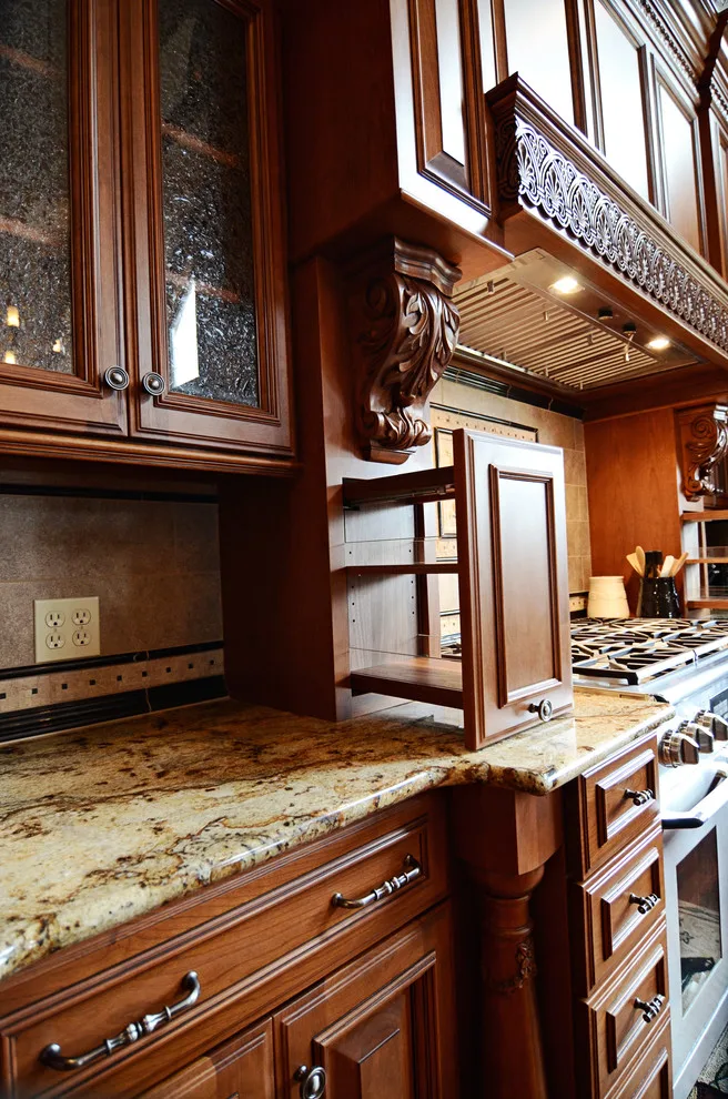 Elegant bespoke kitchen by Cornerstone Builders Of Terre Haute, Inc. - Photo 39
