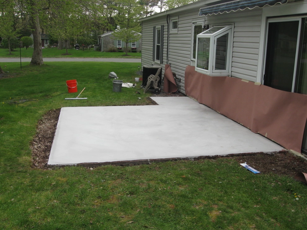 Spray texture concrete overlay in Abington by 1-877-lawn-crew - Photo 3