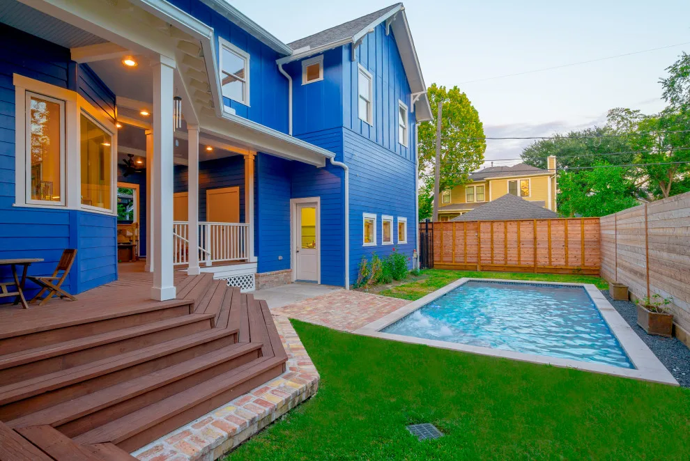 Geometric Swimming Area by J.W. Neathery Custom Home Craftsman - Photo 2
