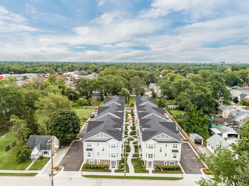 Aerial View of Harvard Commons Townhomes by Mark Adler Homes, LLC - Photo 2