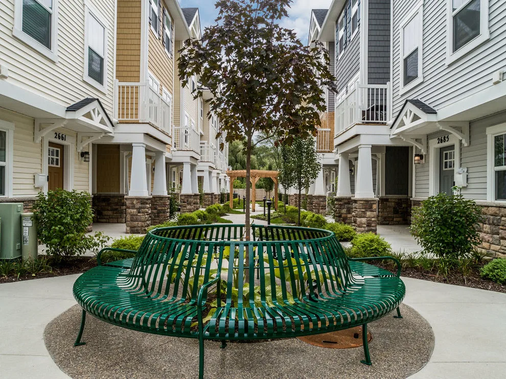 Aerial View of Harvard Commons Townhomes by Mark Adler Homes, LLC - Photo 4