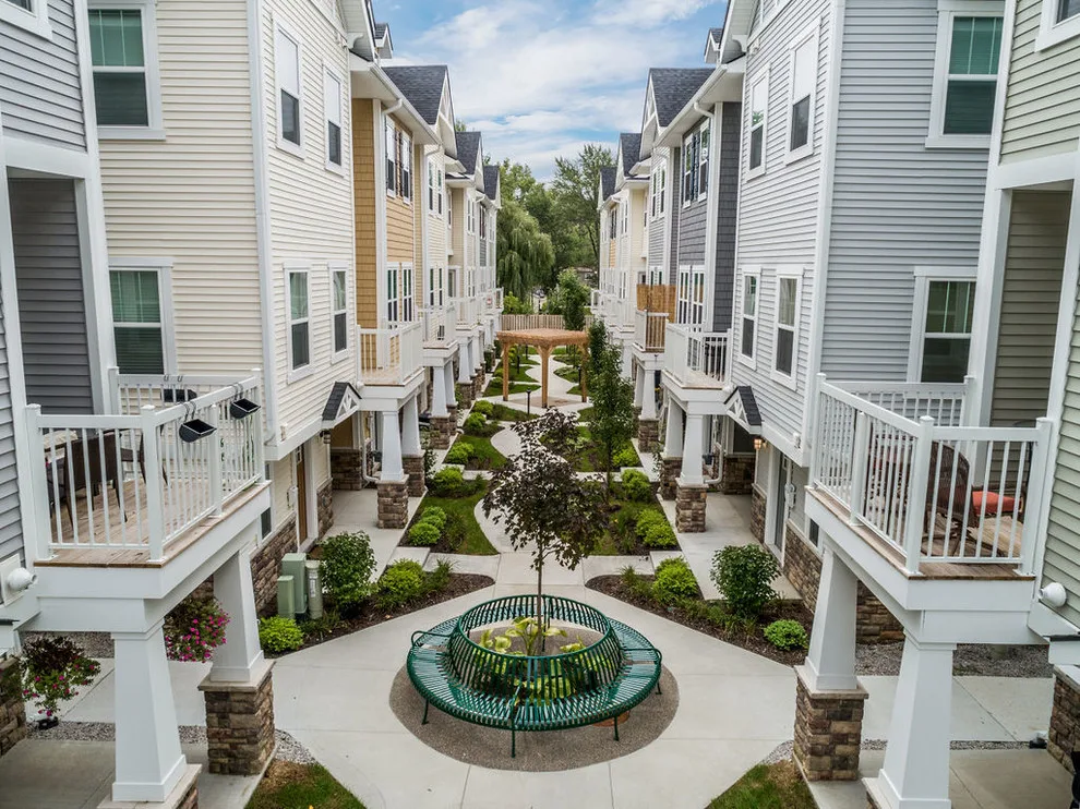 Aerial View of Harvard Commons Townhomes by Mark Adler Homes, LLC - Photo 8