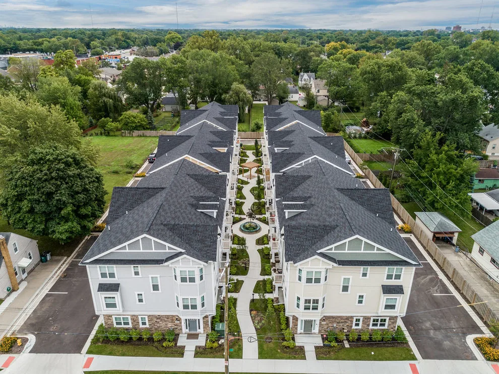 Aerial View of Harvard Commons Townhomes by Mark Adler Homes, LLC - Photo 9