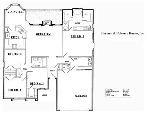 Home Blueprints by Harmon & Holcomb Homes - Photo 110