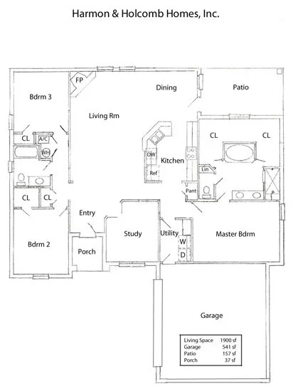 Home Blueprints by Harmon & Holcomb Homes - Photo 93