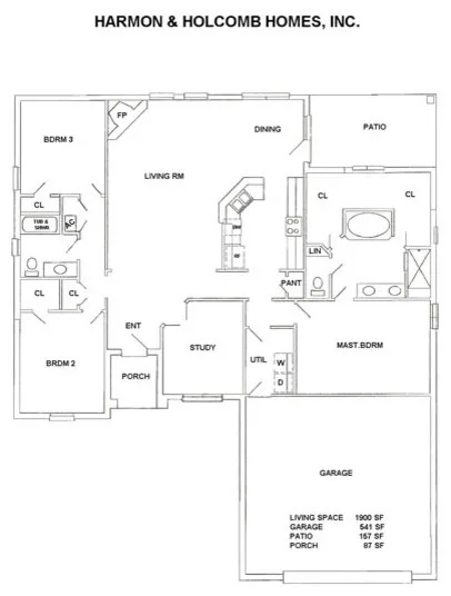 Home Blueprints by Harmon & Holcomb Homes - Photo 104