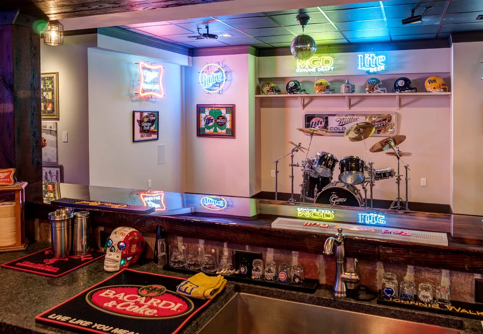 Commercial Style Home Bar by Farinelli Construction, Inc. - Photo 9