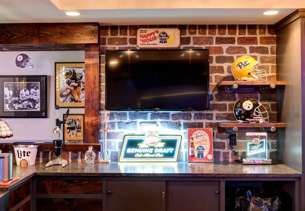 Commercial Style Home Bar by Farinelli Construction, Inc. - Photo 2