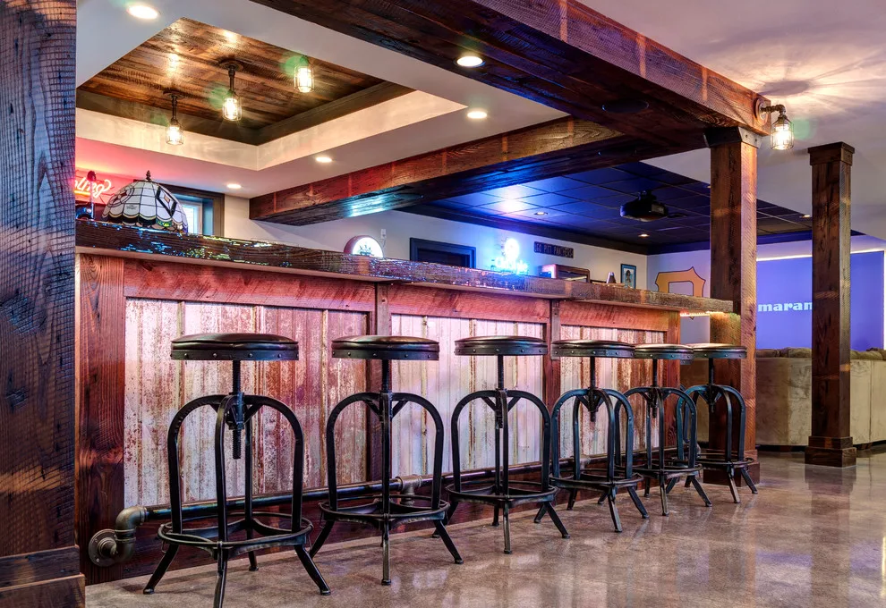 Commercial Style Home Bar by Farinelli Construction, Inc. - Photo 7