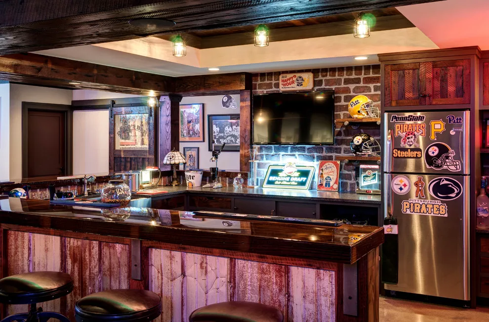 Commercial Style Home Bar by Farinelli Construction, Inc. - Photo 13