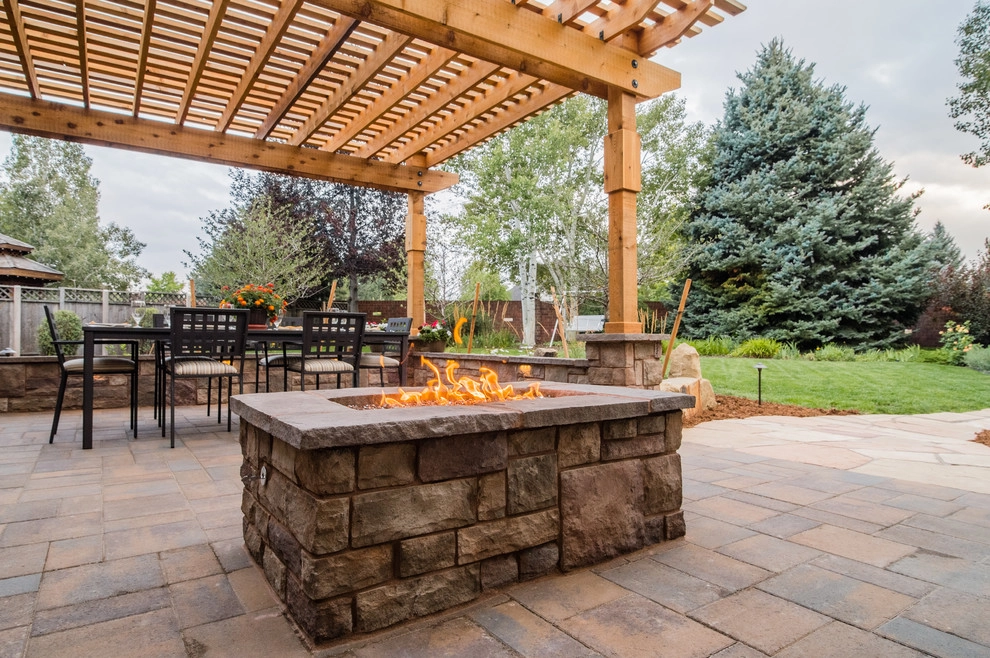 Hardscape Patio Design, Fire Pit, & Pergola by All Terrain Landscaping - Photo 4