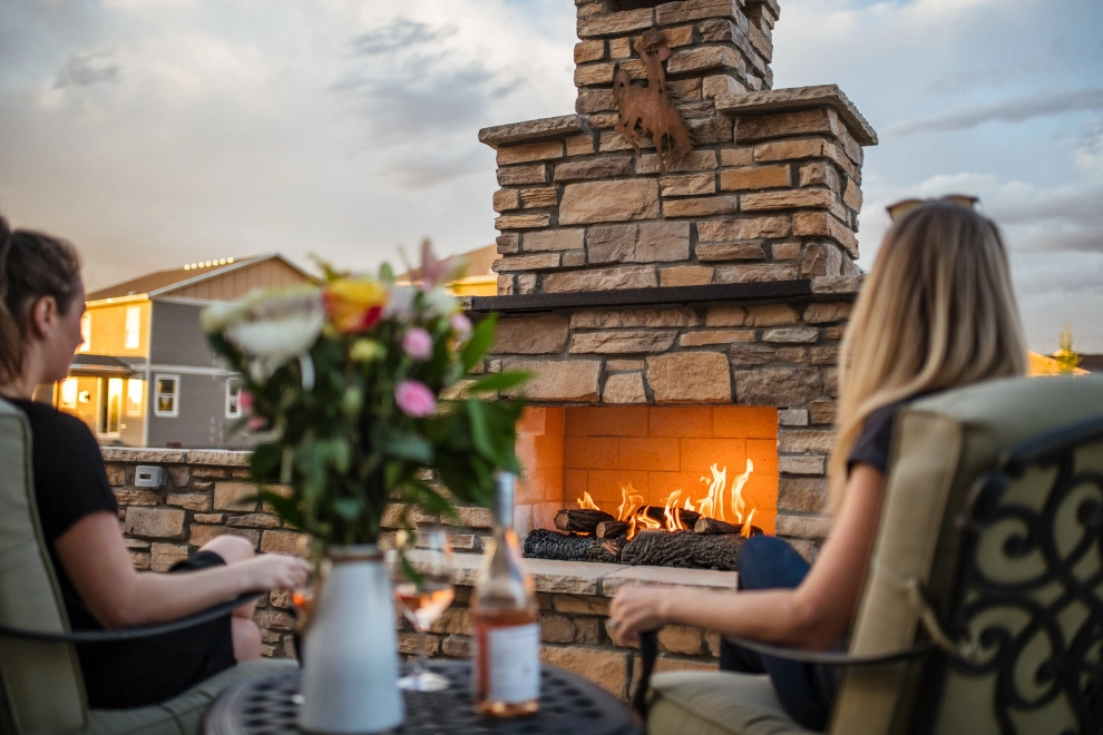 Stone Fireplace Wall and Outdoor Kitchen by All Terrain Landscaping - Photo 5