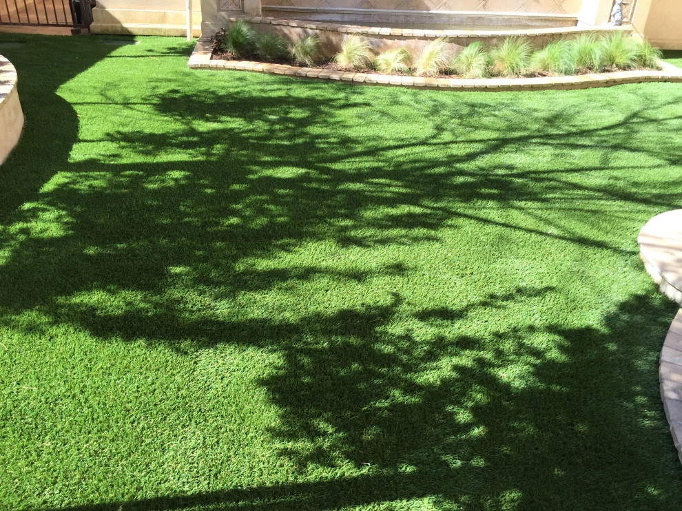 Studio City Residence - Front Yard Landscaping, stonework, and turf by Allstate Landscape & Southwest Greens - Photo 2
