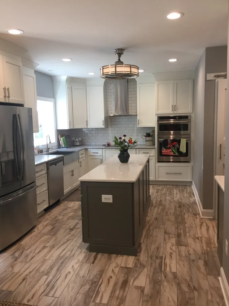 Annapolis, MD Transitional Kitchen in Gray and White by Evergreen Building Group, LLC. - Photo 4