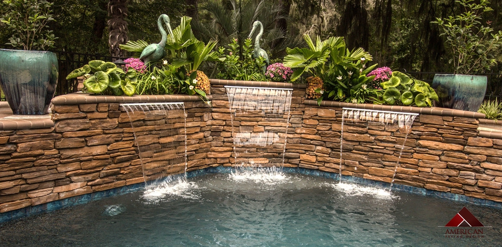 Travertine Pool Deck by American Paving Design - Photo 15