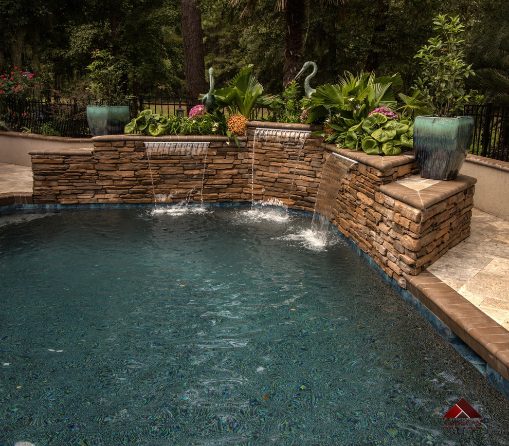 Travertine Pool Deck by American Paving Design - Photo 11