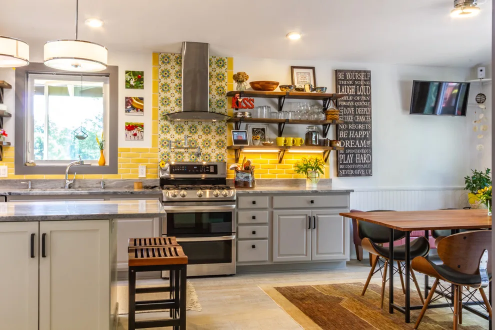Eclectic and Fun Kitchen in West Asheville by Align Design LLC - Photo 2