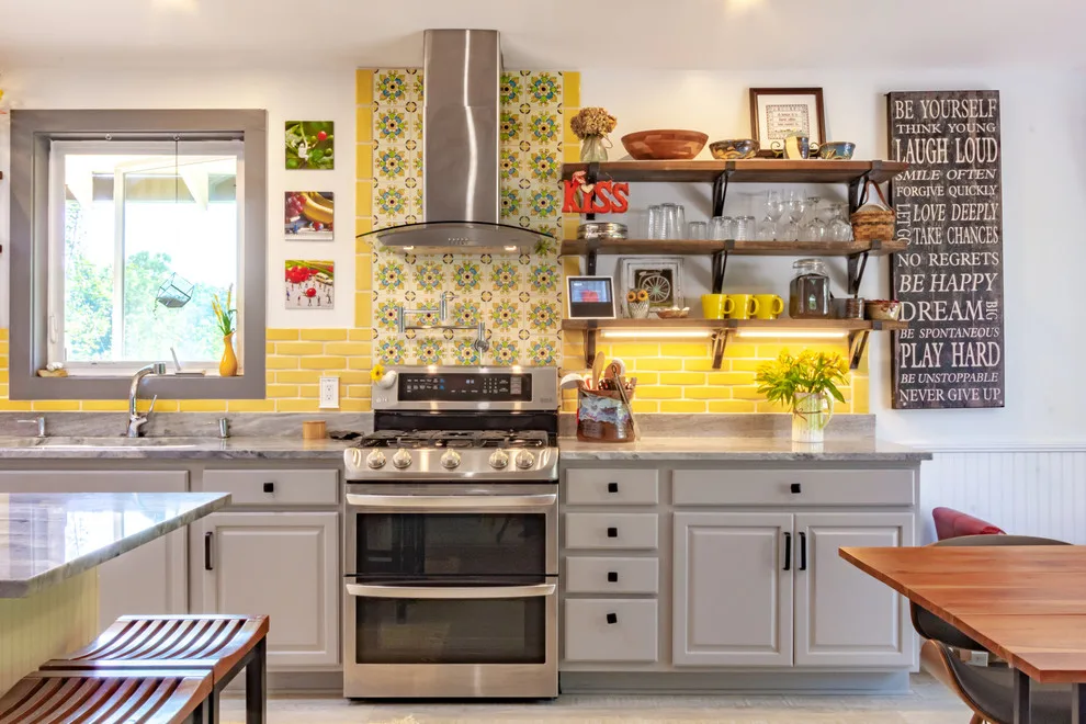 Eclectic and Fun Kitchen in West Asheville by Align Design LLC - Photo 22