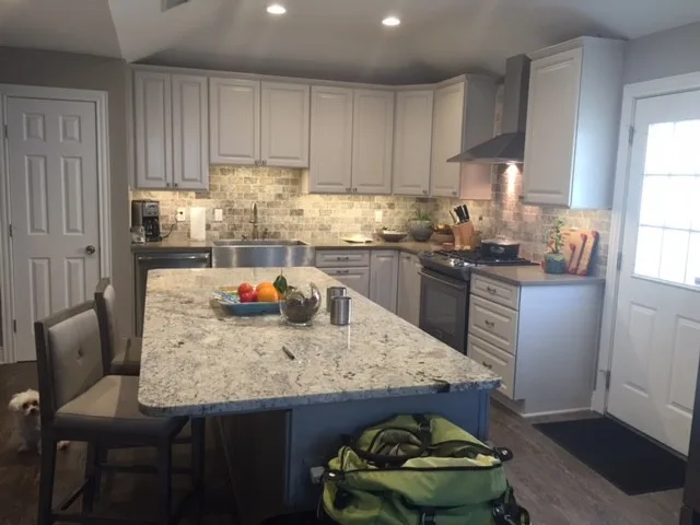 Ginger Quartz and White Ice Granite Countertop by North Lion Stone - Photo 6