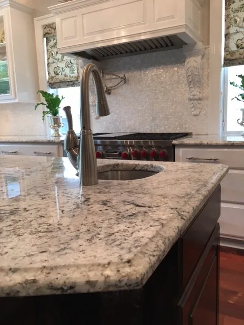 Ginger Quartz and White Ice Granite Countertop by North Lion Stone - Photo 3