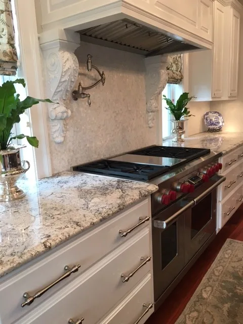 Ginger Quartz and White Ice Granite Countertop by North Lion Stone - Photo 10