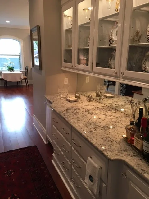 Ginger Quartz and White Ice Granite Countertop by North Lion Stone - Photo 4