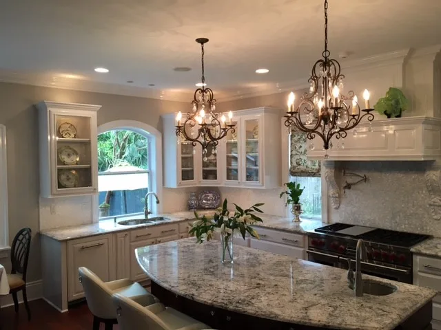 Ginger Quartz and White Ice Granite Countertop by North Lion Stone - Photo 5