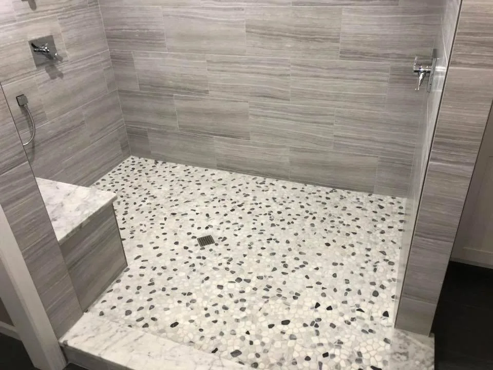 Charcoal Tile Shower by HM Remodeling - Photo 2