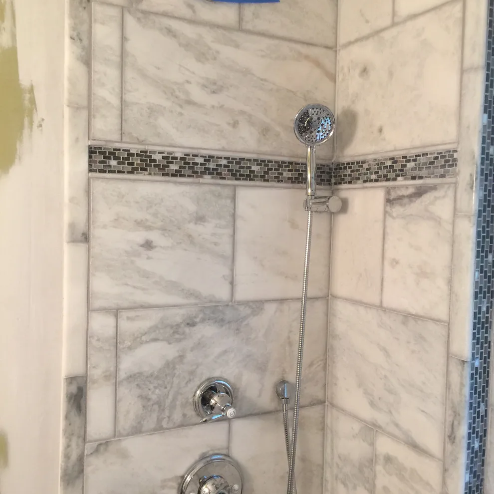 Bathroom with Window in Hall by Spencer Remodeling - Photo 8