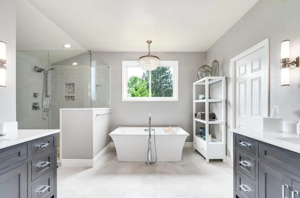 Couples' Master Bathroom; Designed by Linda Brooks by Kitchens On Broadway - Photo 4