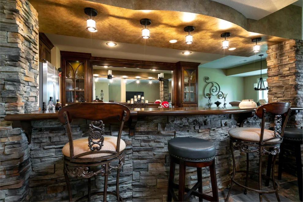 Stone Spectacular Home Bar by NextGen Remodeling LLC - Photo 5